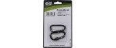 Carabiner D MFH Screw Lock - Black, 6mmx6cm