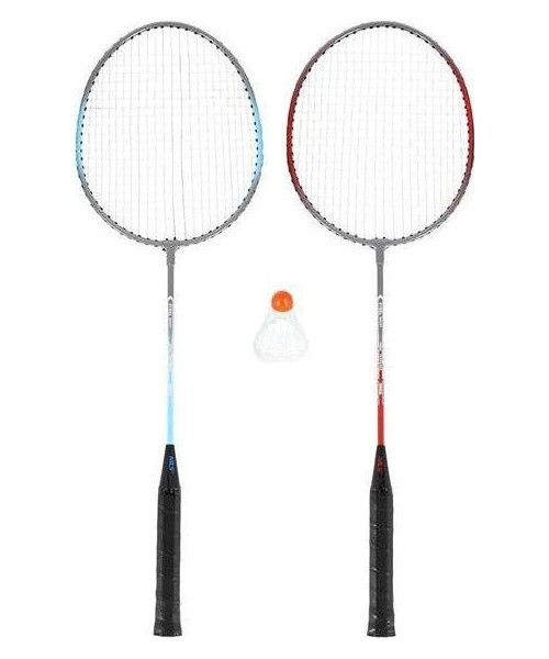NRZ002 STEEL / BADMINTON SET 2 ROCKETS + SHUTTLECOCKS NILS