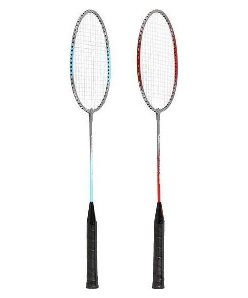 NRZ002 STEEL / BADMINTON SET 2 ROCKETS + SHUTTLECOCKS NILS