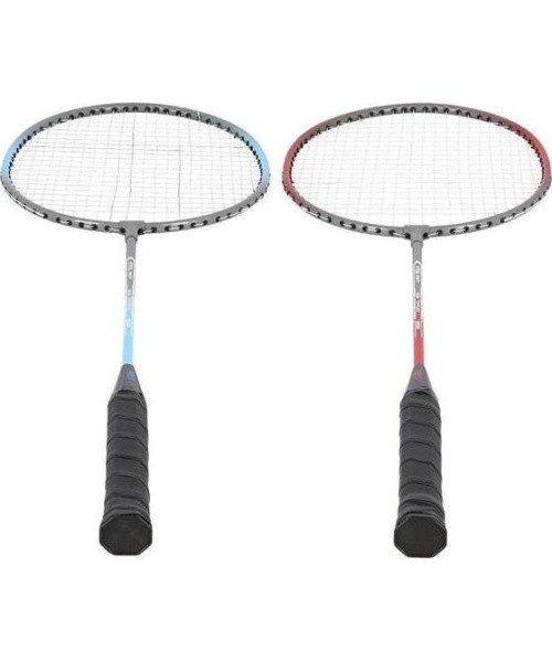 NRZ002 STEEL / BADMINTON SET 2 ROCKETS + SHUTTLECOCKS NILS