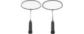 NRZ002 STEEL / BADMINTON SET 2 ROCKETS + SHUTTLECOCKS NILS