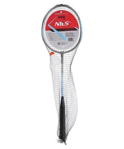 NRZ002 STEEL / BADMINTON SET 2 ROCKETS + SHUTTLECOCKS NILS