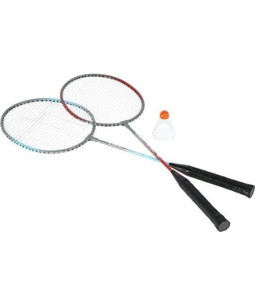 NRZ002 STEEL / BADMINTON SET 2 ROCKETS + SHUTTLECOCKS NILS