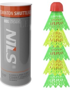 NBL6595 CROSSMINTON NYLON SHUTTLECOCKS LED 5 PCS. NILS