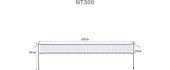 NT300 BADMINTON NET 600x60cm + FULL COVER NILS