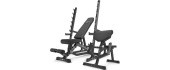 Set MS6_2.0 | Double-sided bench + gantry stands + Scott bench (prayer bar) with adjustable support - Marbo Sport