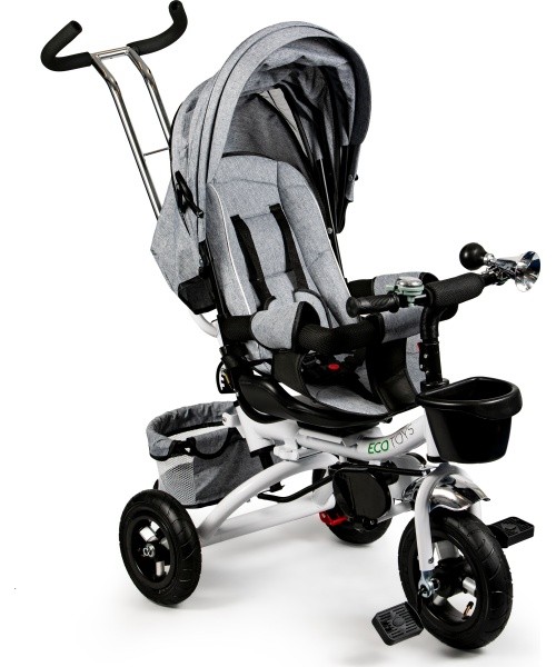Pööratav kolmerattaline 360° Grey Delux varjuga ECOTOYS
