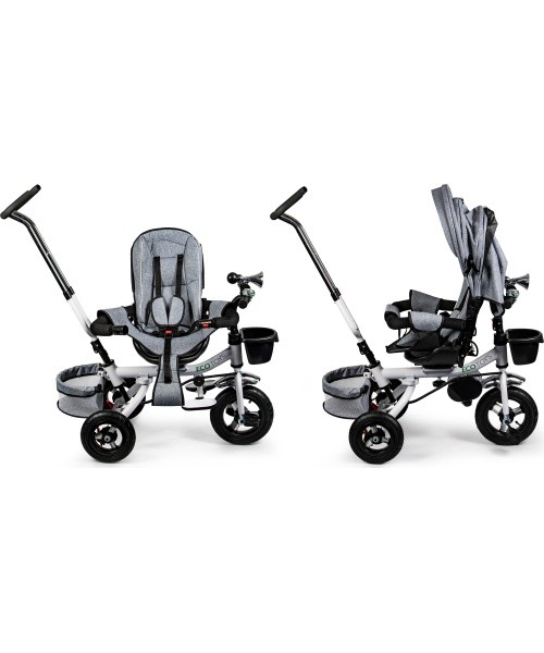 Pööratav kolmerattaline 360° Grey Delux varjuga ECOTOYS