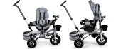 Turning tricycle 360° Grey Delux with canopy ECOTOYS