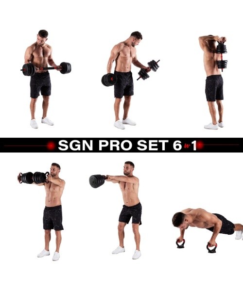 SGN140 (2 PARTS) PRO SET 6IN1 WEIGHT SET 40KG HMS