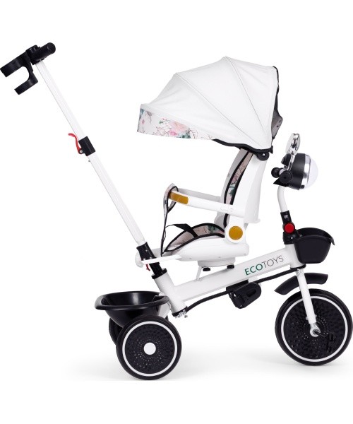 Children's tricycle stroller swivel seat pusher canopy ECOTOYS
