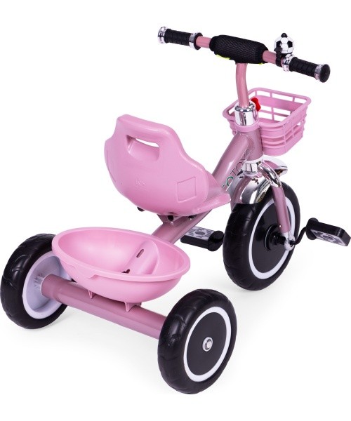 Tricycle tricycle non-slip handles bell basket pink ECOTOYS