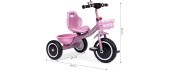 Tricycle tricycle non-slip handles bell basket pink ECOTOYS