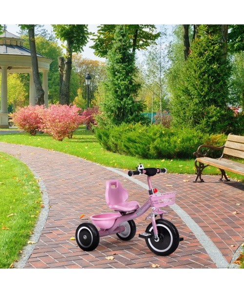 Tricycle tricycle non-slip handles bell basket pink ECOTOYS