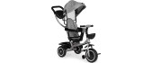 Tricycle stroller 2-in-1 swivel seat folding canopy - grey ECOTOYS