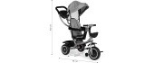 Tricycle stroller 2-in-1 swivel seat folding canopy - grey ECOTOYS