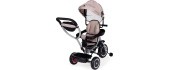 Tricycle stroller 2-in-1 swivel seat folding canopy - beige ECOTOYS