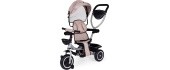 Tricycle stroller 2-in-1 swivel seat folding canopy - beige ECOTOYS
