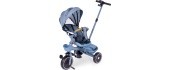 Tricycle stroller tricycle 2-in-1 swivel seat folding canopy blue - ECOTOYS