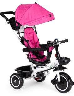 Kolmerattaline jalgratas pöörleva istmega Eco Toys, roosa