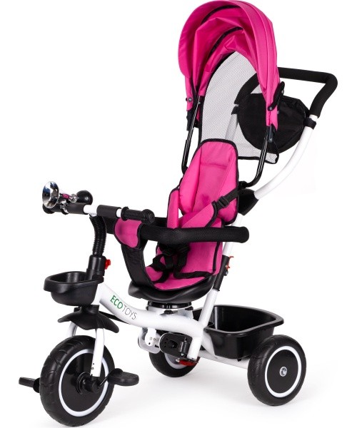 Kolmerattaline jalgratas pöörleva istmega Eco Toys, roosa
