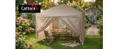 Párty stan nůžkový 3x3 m s bočnicemi PALACE béžový WATERPROOF