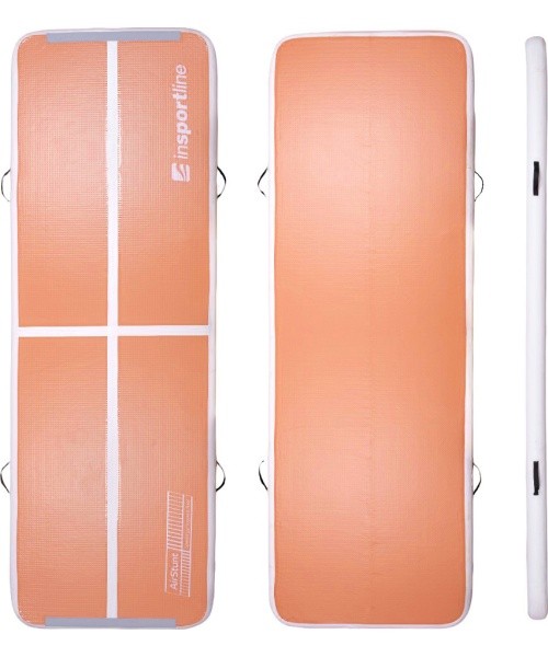 Inflatable Exercise Mat inSPORTline Airstunt 400 x 100 x 10 cm Mocha Mousse