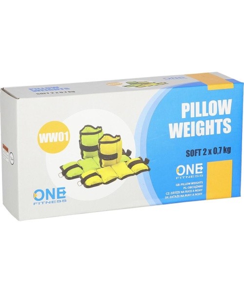 Pillow Weights One Fitness WW01, Yellow - 2 x 0,7 kg