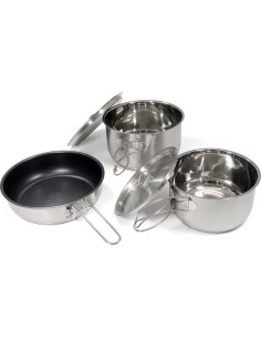 Origin Outdoors Stainless Steel Cooking Set 'Non-Stick'