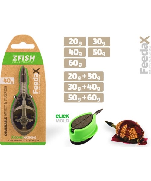 ZFISH Method Feeder Set Feeda X 30,40g + mold