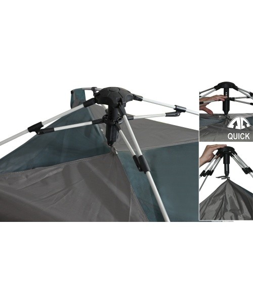 Kiirelt avanev telk LIVIGNO 3-4 inimesele 200x200x140 cm PU500mm