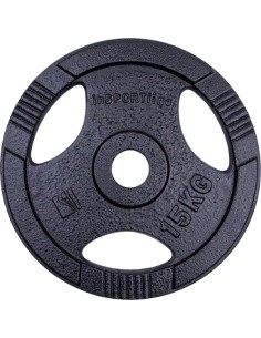 Cast Iron Olympic Weight Plate inSPORTline Hamerton Black 15 kg, 50 mm