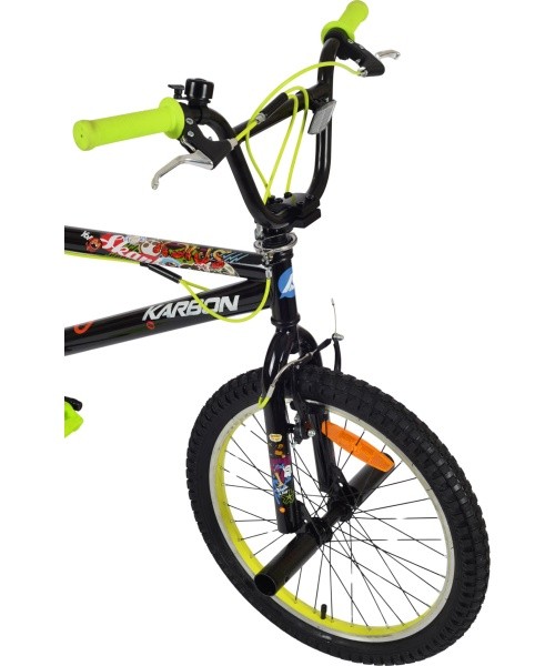 Jalgratas Karbon BMX 20, black-lime