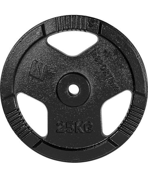Cast Iron Weight Plate inSPORTline Hamerton Black 25 kg, 30 mm