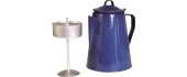 BLUE COFFE POT ENAMELLED WITH PERCOLATOR (8 CUPS)