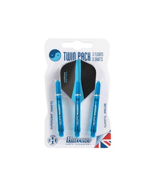 Dart Shaft & Flight Set Harrows Twin Pack Medium - Red