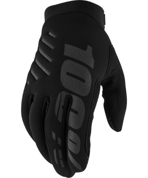 Naiste motokrossikindad 100% Brisker mustad - Must