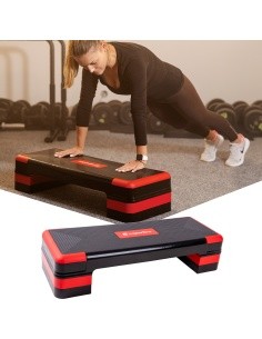 Aerobic Exercise Step Platform inSPORTline AS250 - Black/Red