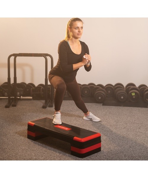 Aeroobikaplatvorm inSPORTline AS250 - Must/punane
