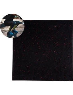 Heavy Duty Floor Mat inSPORTline Proteko II 50 x 50 x 3 cm - Black/Red