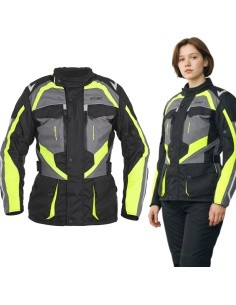 Women’s Motorcycle Jacket W-TEC Radana - Black, grey, green