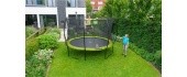 EXIT Silhouette trampoline ø427cm - green Outdoor Round Coil spring Above ground trampoline