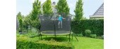 EXIT Silhouette trampoline ø427cm - green Outdoor Round Coil spring Above ground trampoline