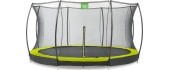 EXIT Silhouette ground trampoline ø427cm with safety net - green Outdoor Round Coil spring Sunken trampoline