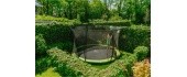 EXIT Silhouette ground trampoline ø427cm with safety net - green Outdoor Round Coil spring Sunken trampoline