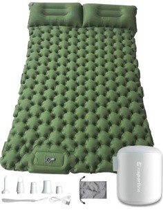 Inflatable Sleeping Pad for Two w/ Mini Pump inSPORTline Faustea 192 x 125 x 8 cm