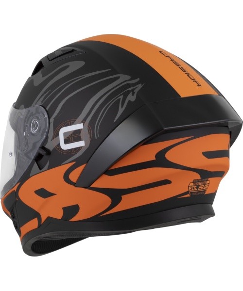 Motorcycle Helmet Cassida Orbit Multivers Matte Black/Orange/Gray/White