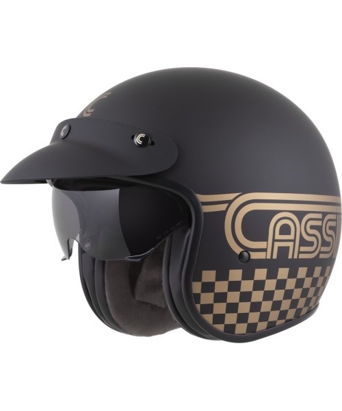 Motorcycle Helmet Cassida Oxygen Rondo 2.0 Matte Black/Gold