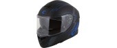 Mootorrattakiiver Cassida Integral GT 2.1 Flash, mattmust / metallik sinine / tumehall