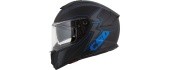 Mootorrattakiiver Cassida Integral GT 2.1 Flash, mattmust / metallik sinine / tumehall